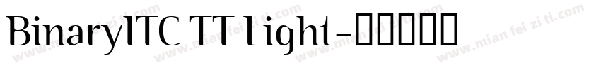 BinaryITC TT Light字体转换